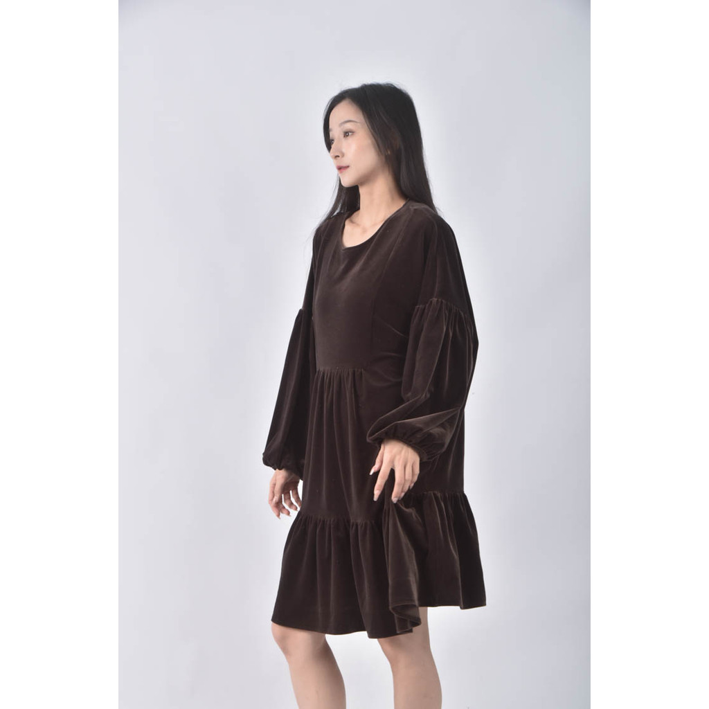 (2XL) around j寬鬆棕色洋裝二手衣, , large
