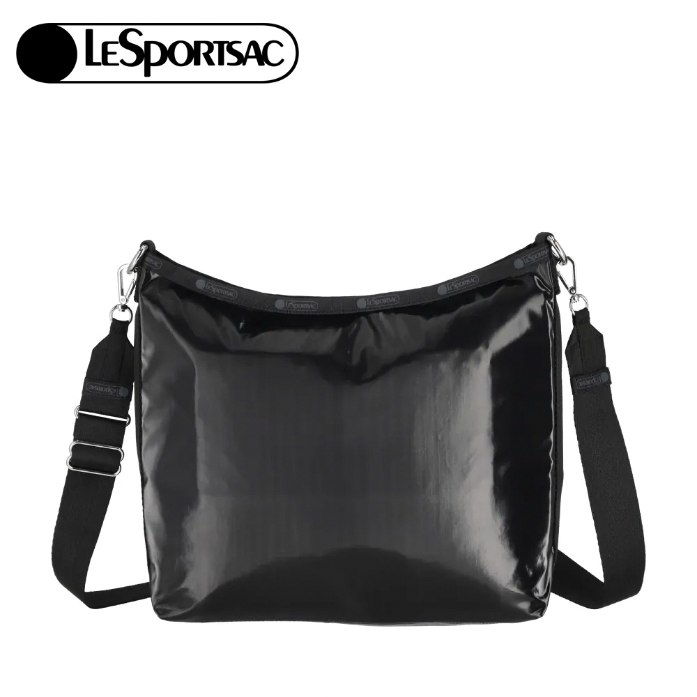 |快速出貨|Lesportsac MEDIUM ZIP SHOULDER 中型拉鍊肩背包 送禮推薦-閃耀黑, , large