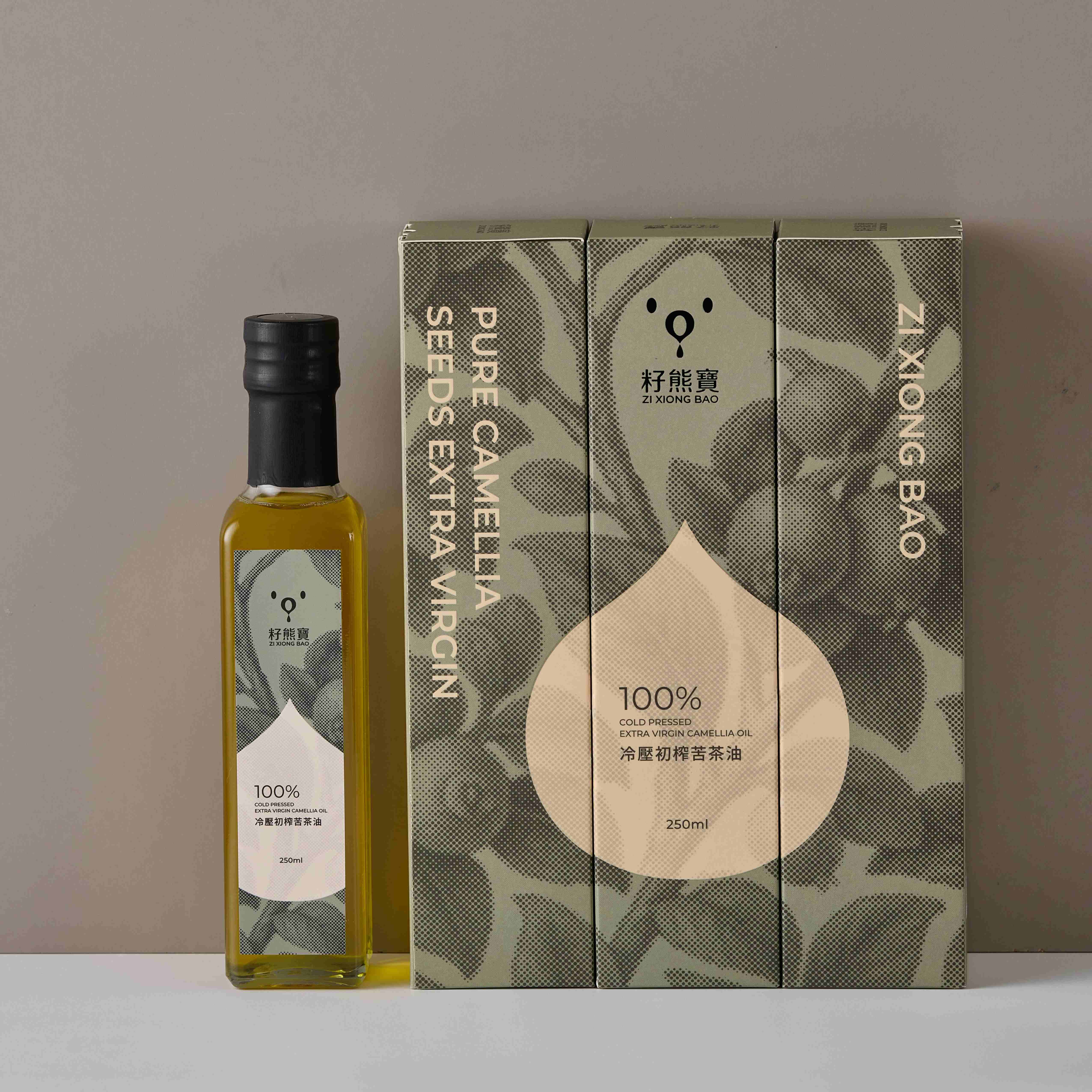 [ZI XIONG BAO CAMELLIA OIL] SUPERIOR EXTRA VIRGIN CAMELLIA OIL 250mlx 3 bottle & FRESH SEEDS FRESH SQUEEZED CAMELLIA OIL 245mlx 3 bottle, , large