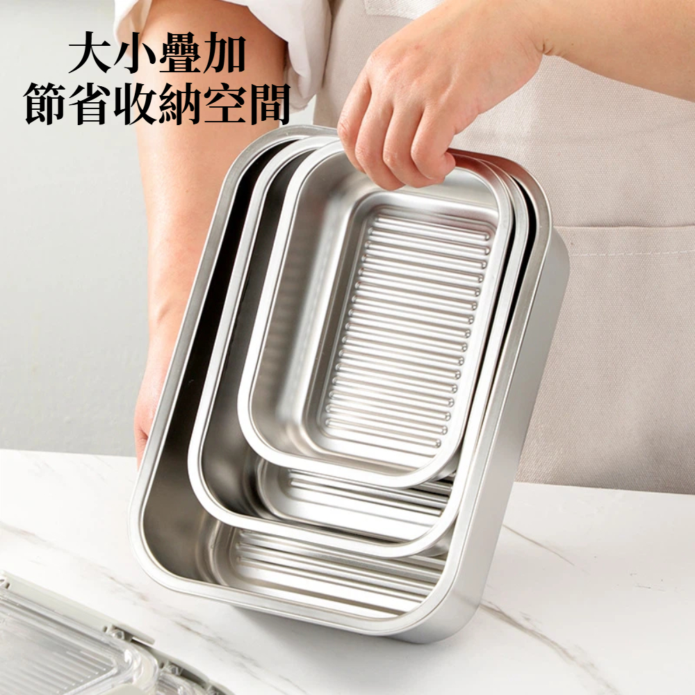 【A&R】二入組 304不鏽鋼密封保鮮盒 雙盒超值組, , large