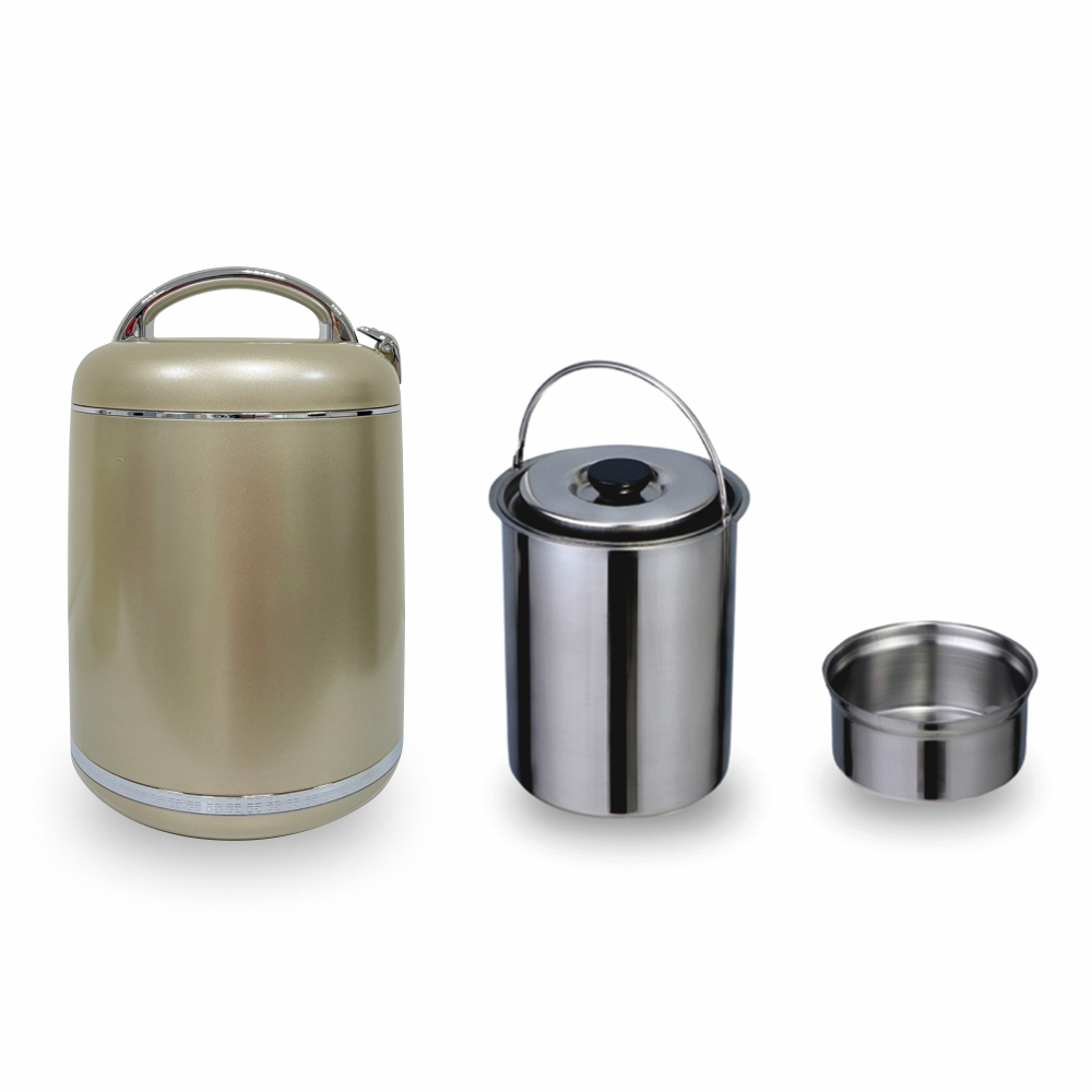 【GOLDEN FIRE 火牌】燜燒鍋 奢華霧面系列-霧金 3.0L-IH爐可用鍋(燜燒鍋 保溫 保冷 手提 不鏽鋼 台灣製造)