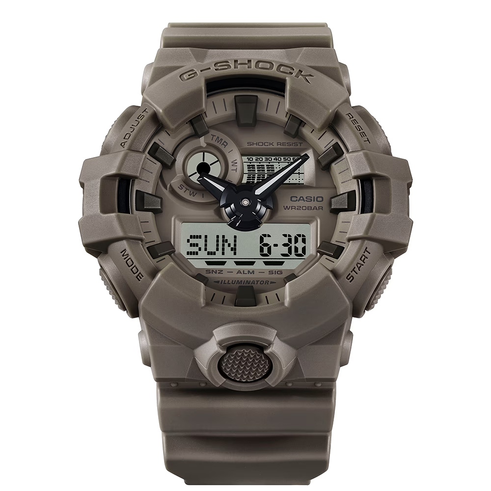 CASIO 卡西歐 G-SHOCK 大地色系手錶 GA-700NC-5A, , large