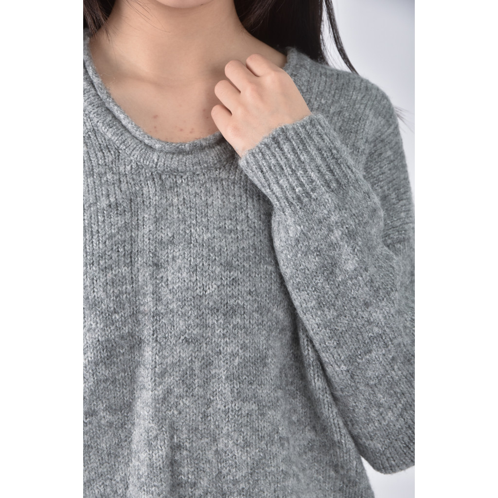 (S) giordano針織V領灰色長袖上衣二手衣, , large