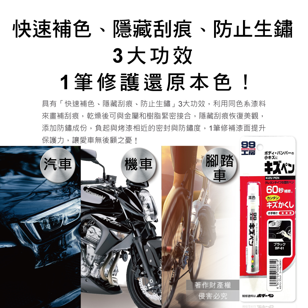 Soft99 Car Touch up Pen 7g BP-51 White, , large