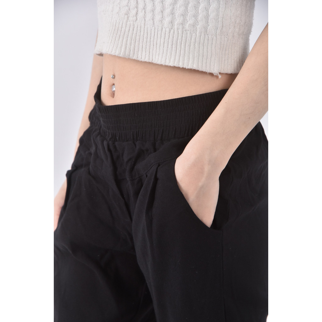 (XL) starkiki高腰棉質休閒黑色長褲二手衣, , large