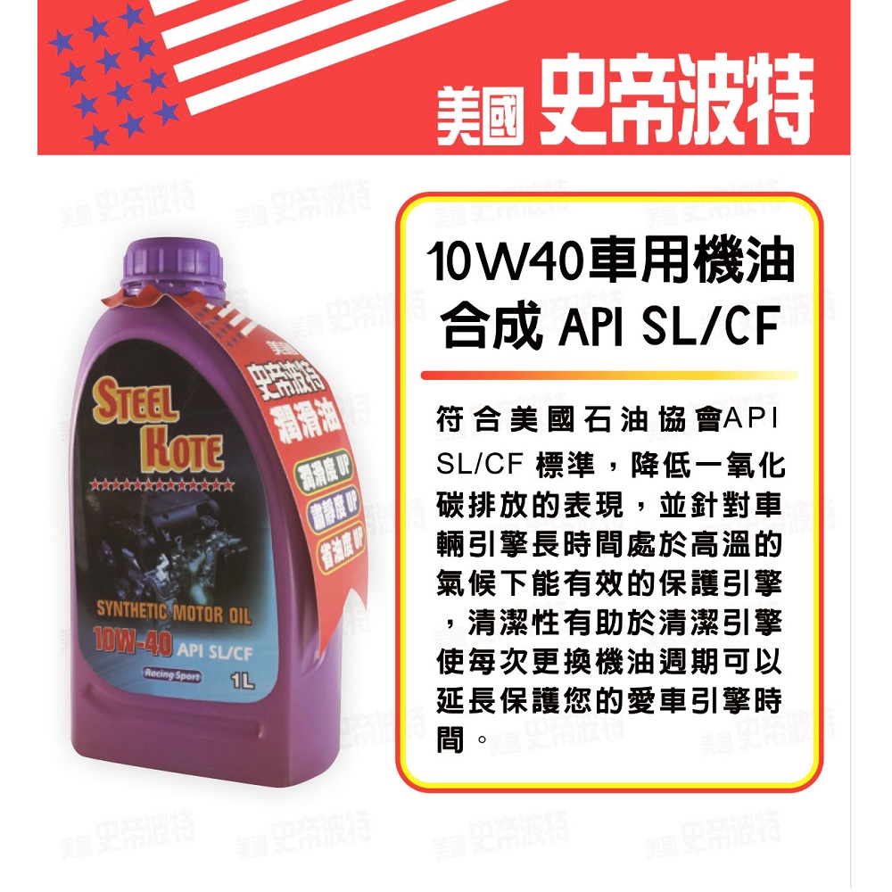 【STEEL KOTE】STEEL KOTE 10W40 Synthetic Motor Oil - 12 Pack (Engine Oil, Motor Oil), , large
