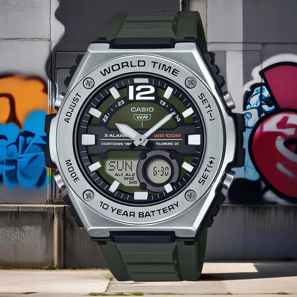 CASIO 卡西歐 10年電力運動手錶 學生錶 MWQ-100-3A, , large