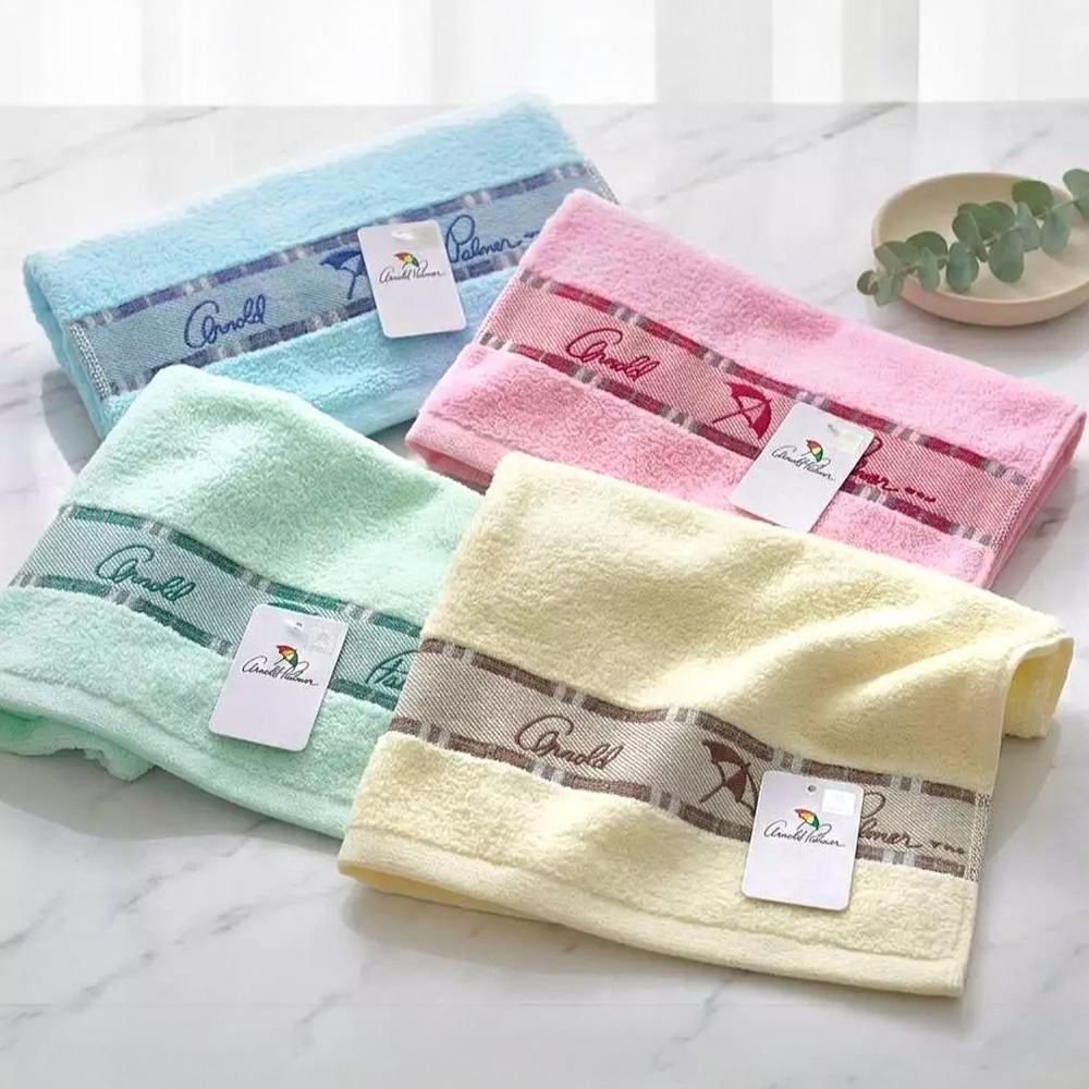 凱美棉業 | MIT台灣製 雨傘牌 淺色提花logo 厚實純棉吸水毛巾, , large