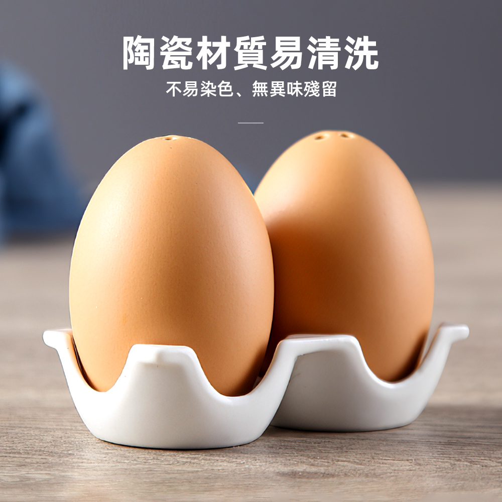 【上手家居】雞蛋陶瓷調味罐 2土蛋(調味料罐/鹽罐/胡椒罐/鹽巴罐), , large