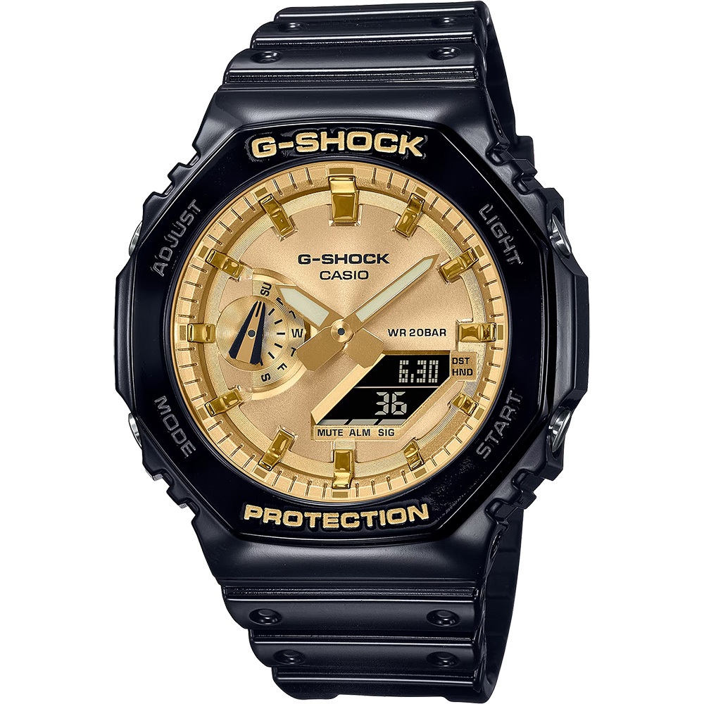 CASIO 卡西歐 G-SHOCK 2100八角金屬光手錶 GA-2100GB-1A, , large