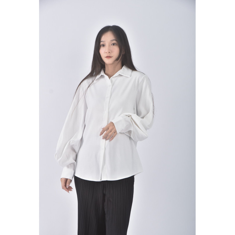 (M) tgy s design質感西裝白色長袖上衣二手衣