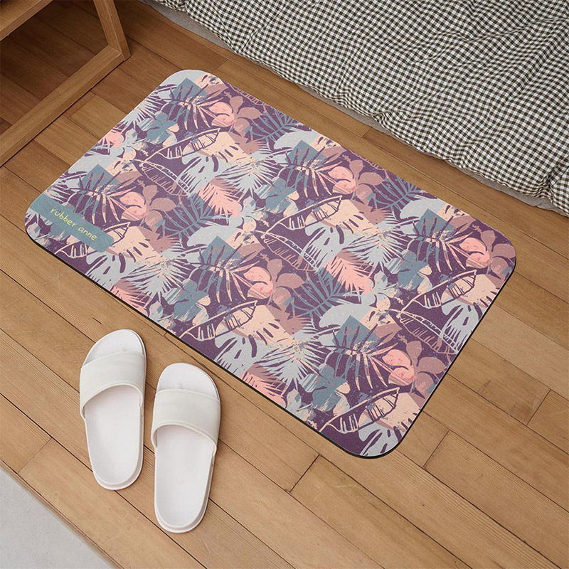 【Monster】 Soft Diatomaceous Earth Absorbent Mat – Verdant Garden (60x40cm) – Spring Haze, , large
