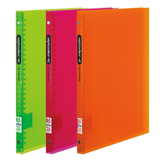 日本MARUMAN COULEUR 26孔夾B5-多色(MAR F007)橘, , large