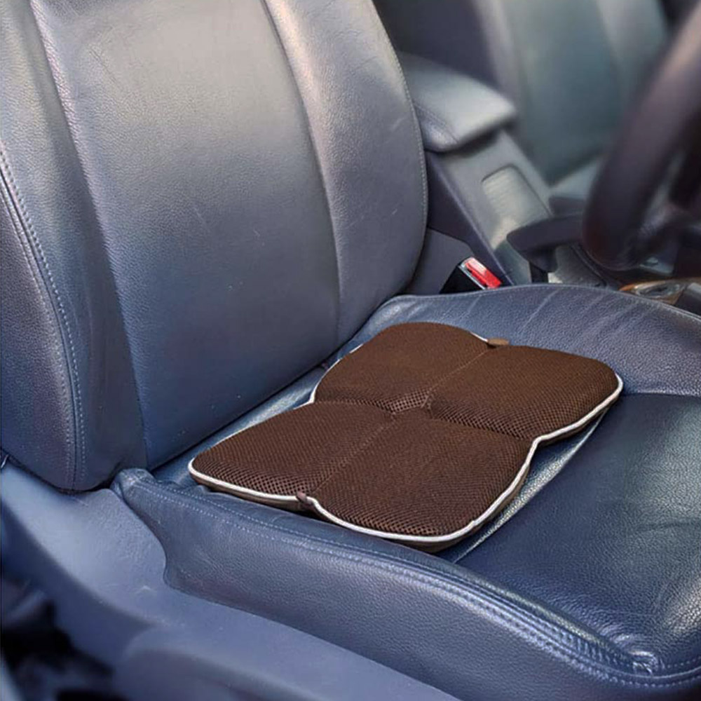 【日本COGIT】蜂巢凝膠 蝶型可攜式 透氣 涼感舒壓 坐墊 靠墊-大地棕(日本限量進口), 大地棕, large