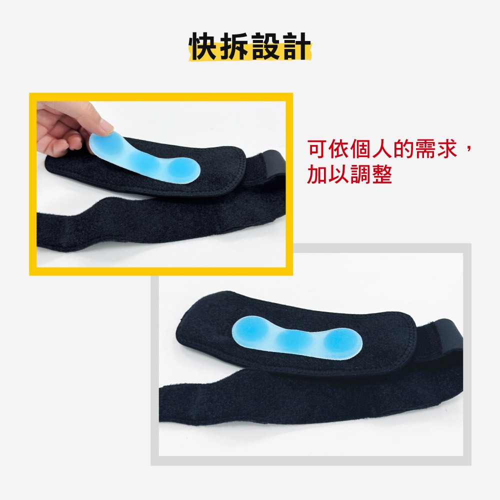 【BODYVINE巴迪蔓】簡捷型髕骨穩固束帶-1只(髕骨帶、加大凝膠墊片、分散肌腱張力、SP-15106), , large