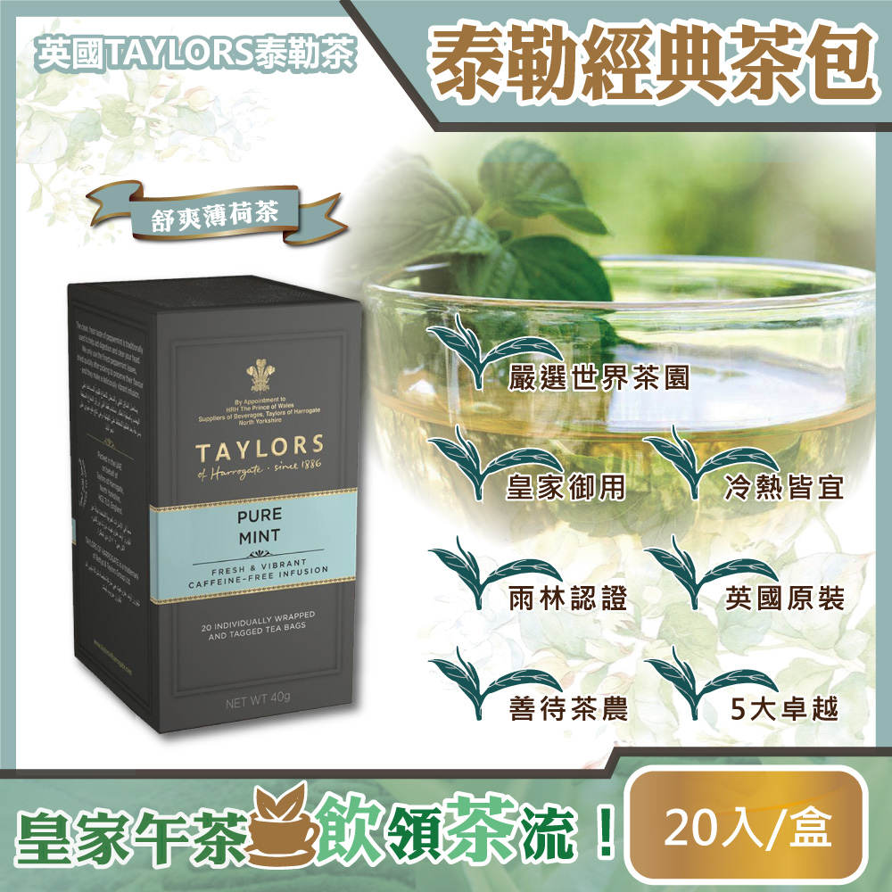 Taylors Classic Tea 20Bag Pure Peppermint, , large