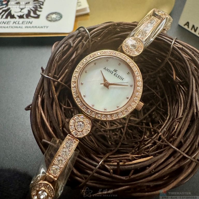 [星晴錶業]ANNE KLEIN手錶,24mm,AN00644白色貝母錶面玫瑰金錶殼玫瑰金色精鋼錶帶款, , large