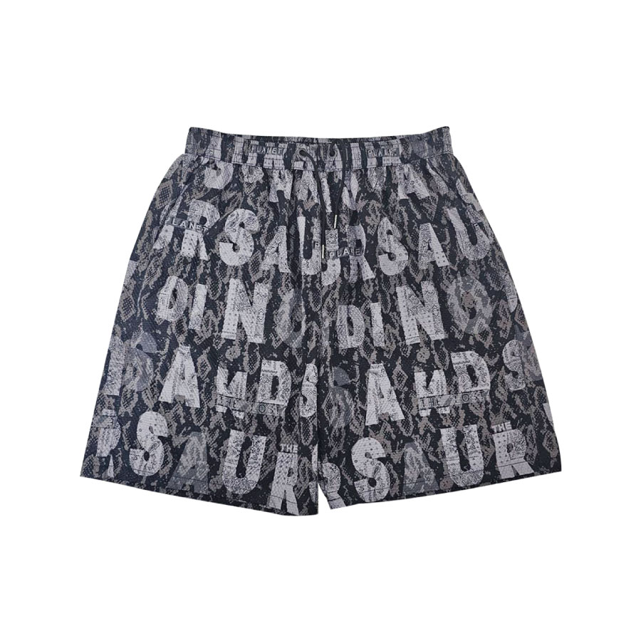 COAST AIR立體織紋花紋款短褲-灰階字紋M~3L