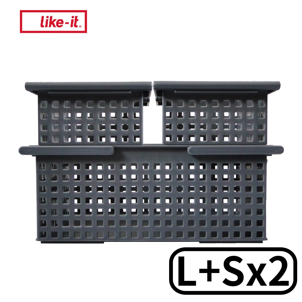 【this-this】日本Like-it｜簡約收納手提籃三入組(S*2+L)