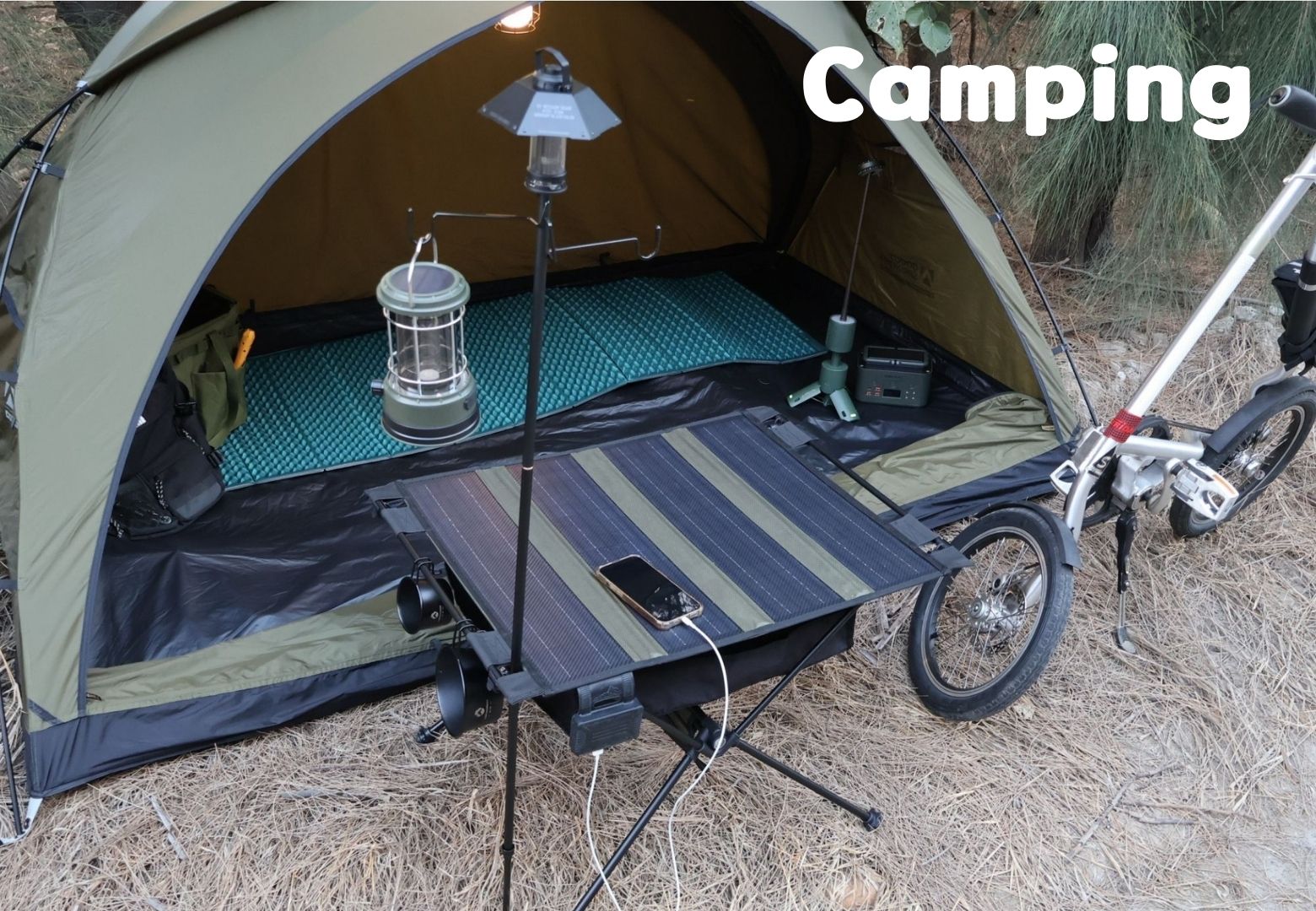 [emirai] 45W Solar-Powered Tactical Table, 2nd Generation EMRS45T!! An outdoor tactical table that can be charged! Dual-use design., , large