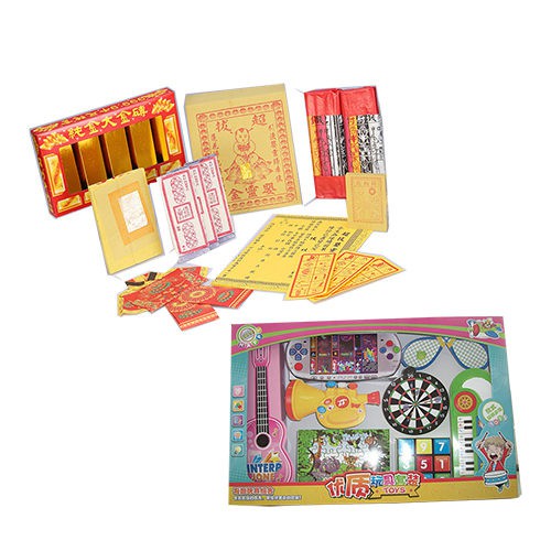 【金發財金紙 紙紮】普渡嬰靈-嬰靈金冥國台幣紙紮玩具套組合(金紙 -清明普渡必用), , large