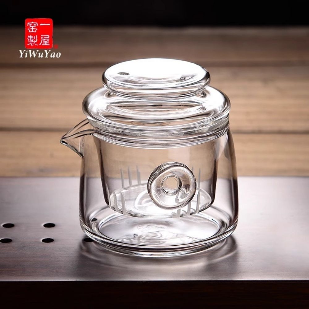 【GlassKing】FH-799G 耐熱手抓壺 耐熱玻璃壺 高硼硅玻璃 功夫茶具 三才杯 泡茶壺 個人壺, , large