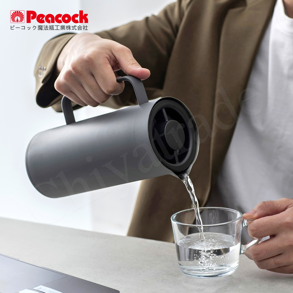 【日本孔雀Peacock】日本限定 Living Pot 時尚保溫壺 不鏽鋼水壺 桌上壺 1.0L-任選, , large