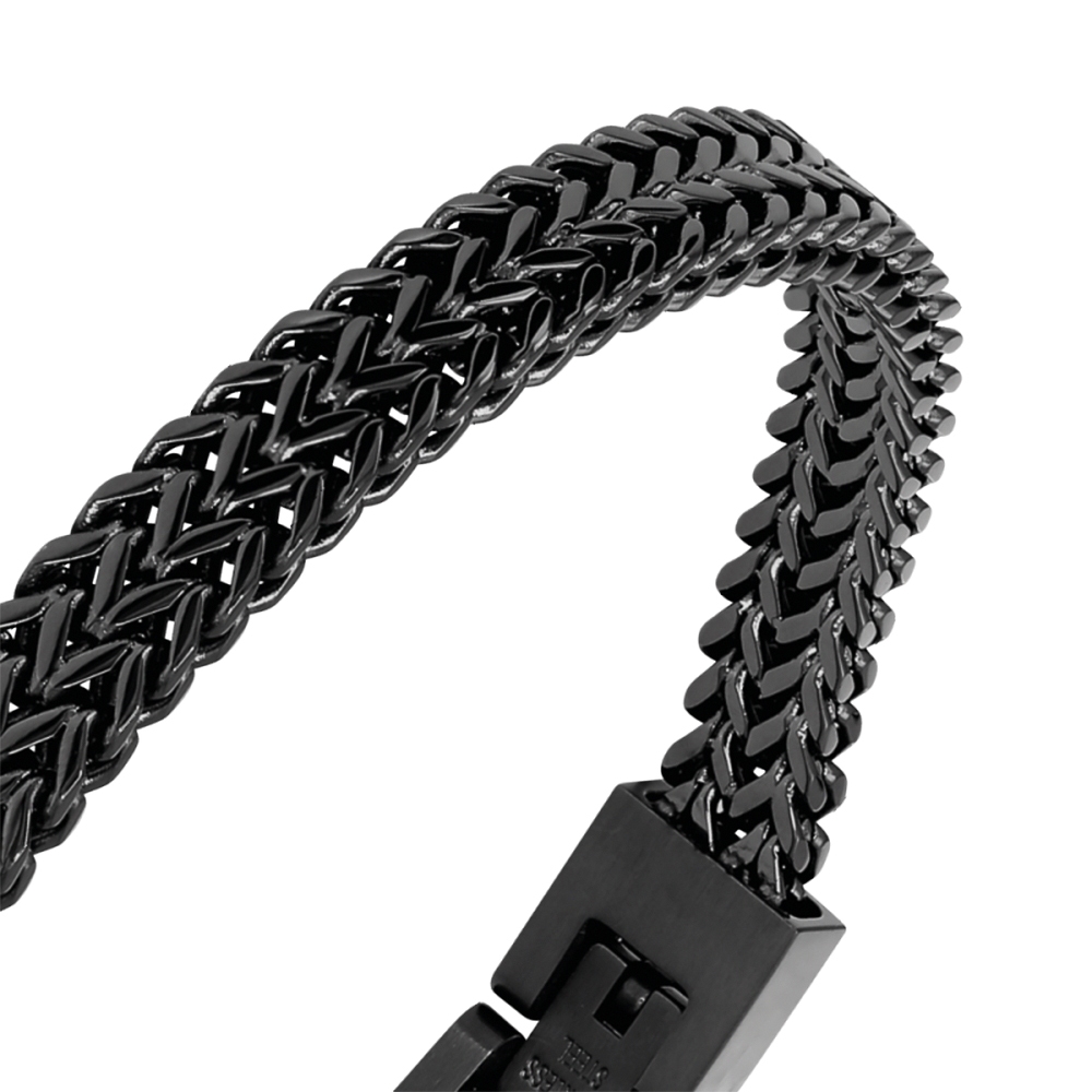 【快速出貨】法國 ROCHET Major II系列 不鏽鋼男士手鍊-黑 HB01782, , large