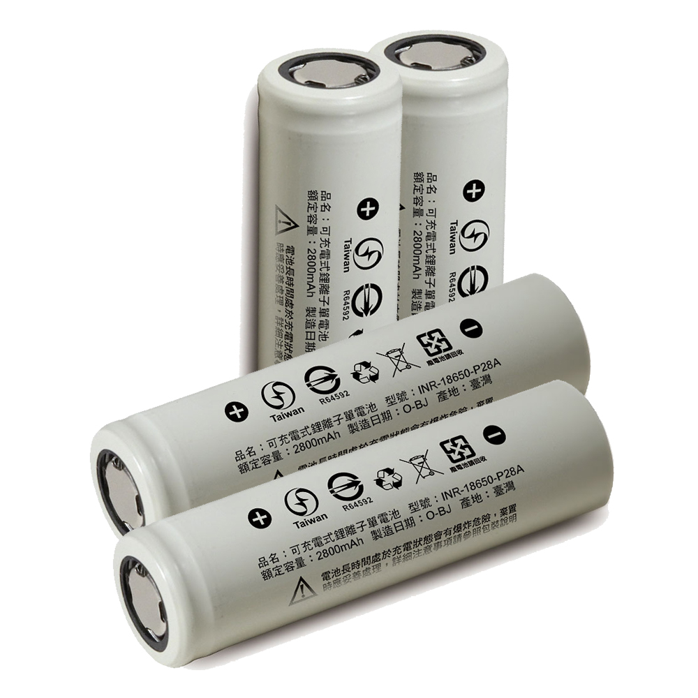 【Molicel】18650 高倍率動力型鋰電池2800mAh 4入-平頭, , large