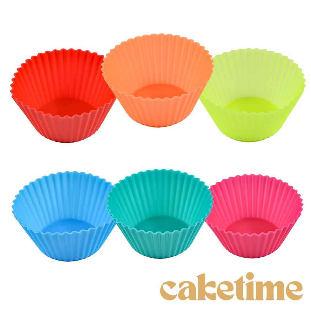 6-Colored cupcake molds, , large