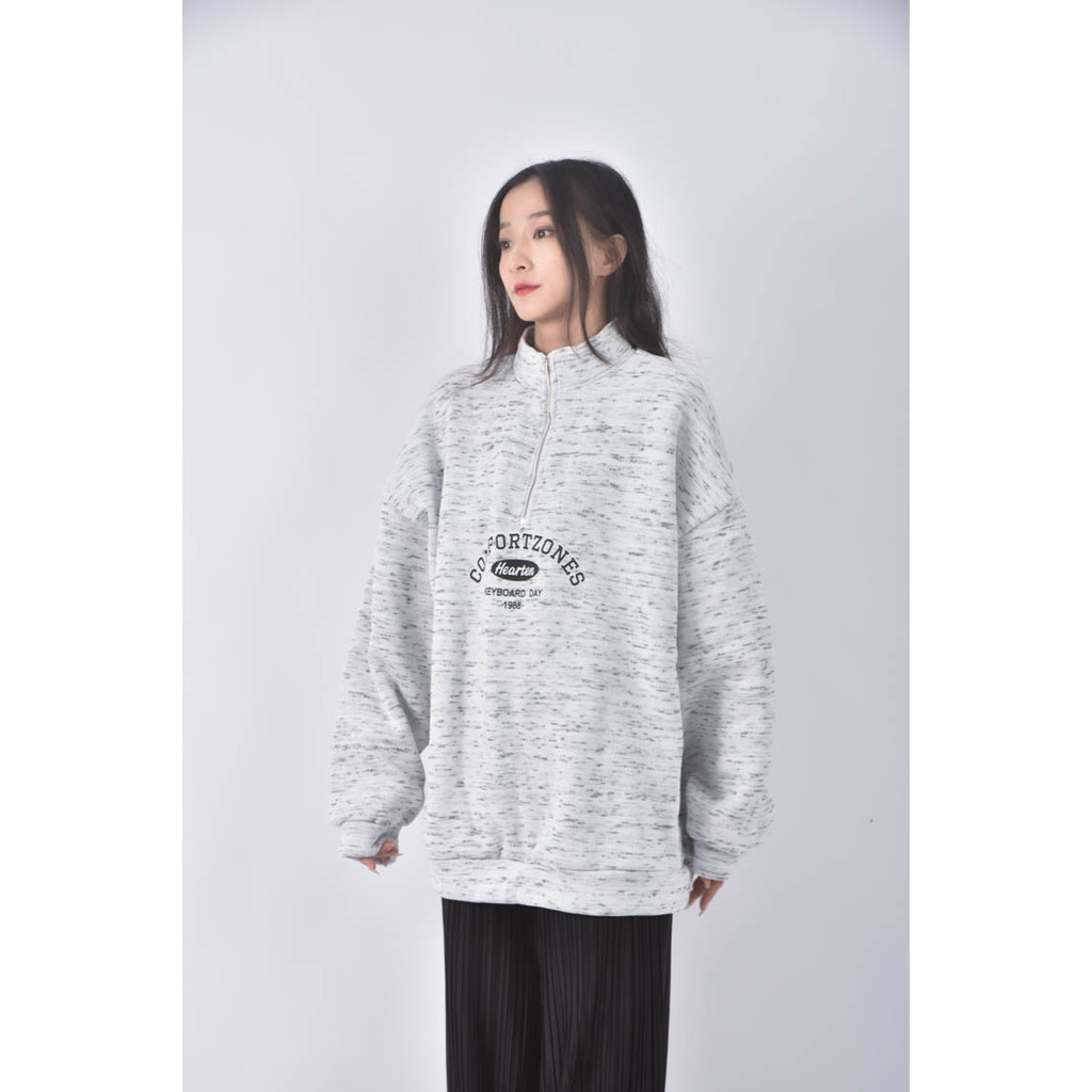 (2XL) keyboard內刷毛灰色長袖上衣二手衣, , large