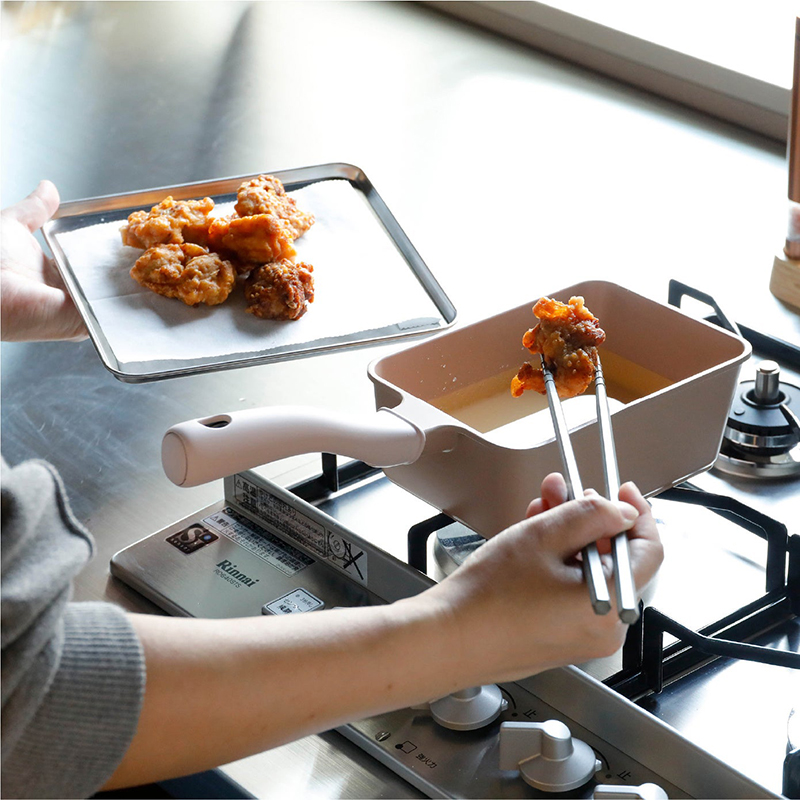 【CB JAPAN】copan Supot系列 IH爐輕量方型料理鍋13x18cm(附蓋), , large