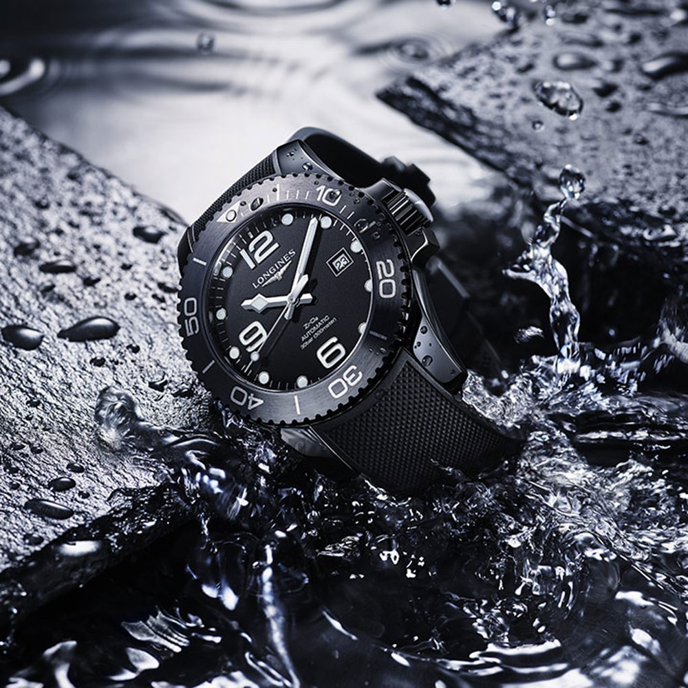 LONGINES 浪琴 深海征服者浪鬼陶瓷潛水機械錶-陶瓷黑/43mm L37844569, , large