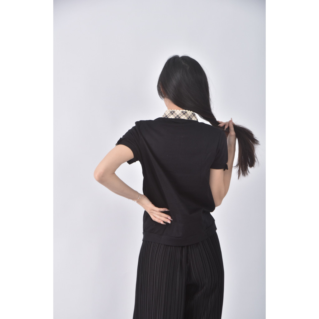 (S) kinloch anderson棉質純棉黑色短袖上衣二手衣, , large