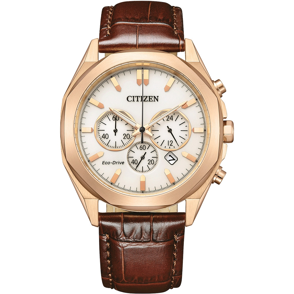 CITIZEN 星辰 光動能紳士計時手錶 CA4593-15A, , large