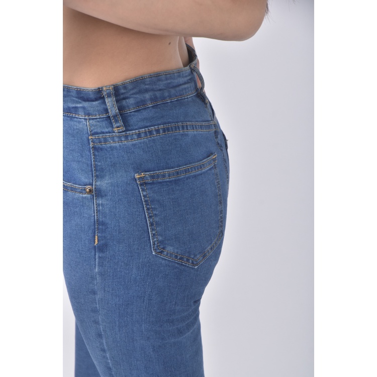 (S) pazzo丹寧牛仔質感棉質藍色長褲二手衣, , large