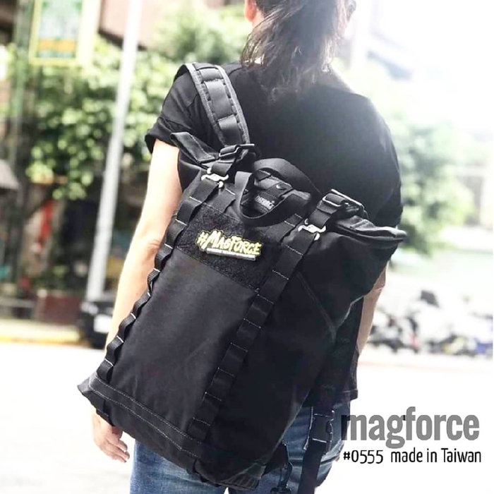 【MAGFORCE】馬蓋先Platypus 18"鴨嘴獸捲口背包 【黑】 軍用背包 登山背包 露營背包 台灣製, , large