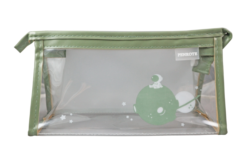 Transparent Multipurpose Pencil Case &ndash; Green, , large