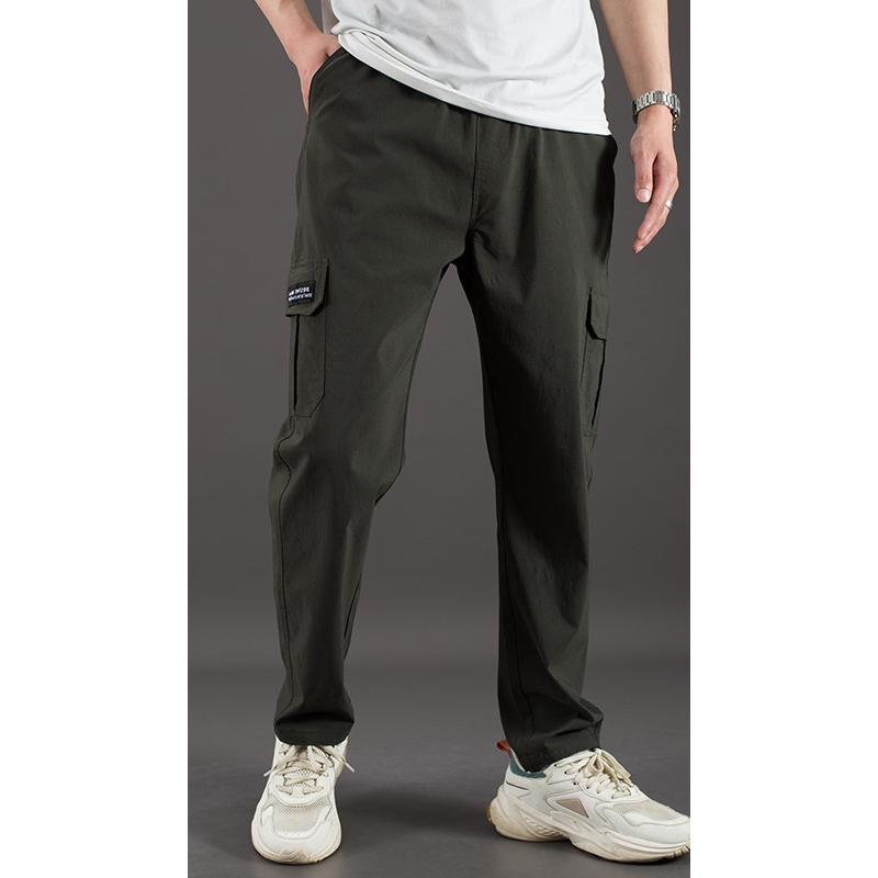 【億子洪】爆彈口袋工裝長褲 SGS認證通過 無拉鍊款 軍綠直筒-5XL【P5】, , large