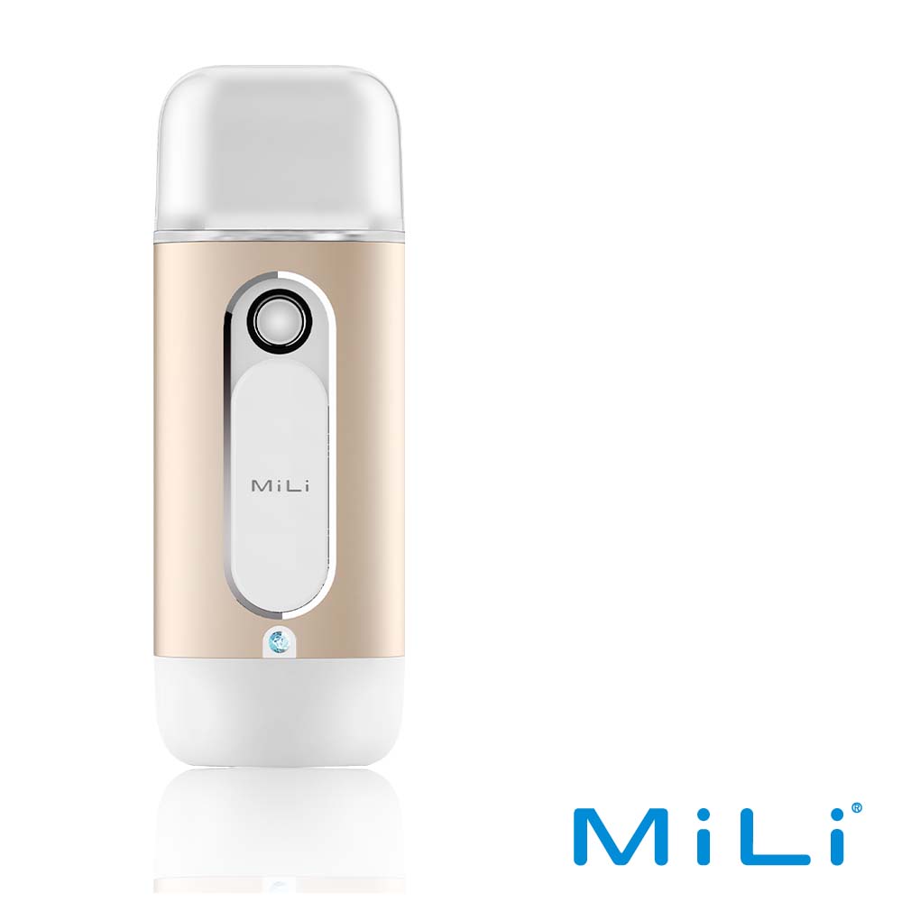 [桃品國際] MiLi Pure Spray 肌膚水分偵測保濕噴霧器 金, , large