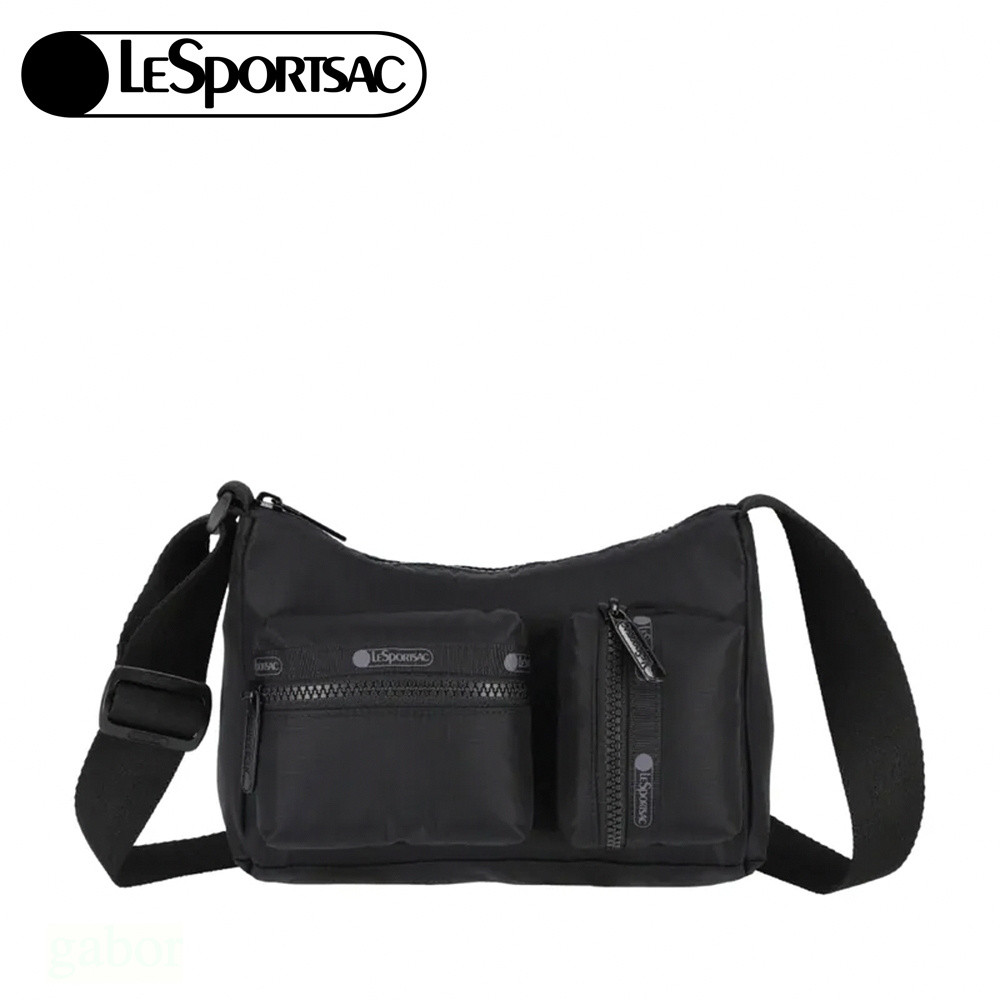 LeSportsac CARGO SMALL SHOULDER BAG 小型多口袋肩背包 -墨黑工裝風, , large
