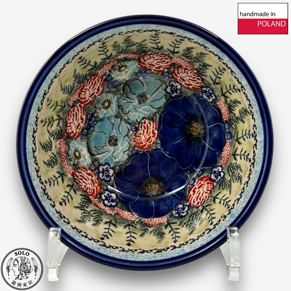 【SOLO歐洲家居】波蘭製 Cerraf 波蘭陶 16cm 大碗 野花之歌系列, , large