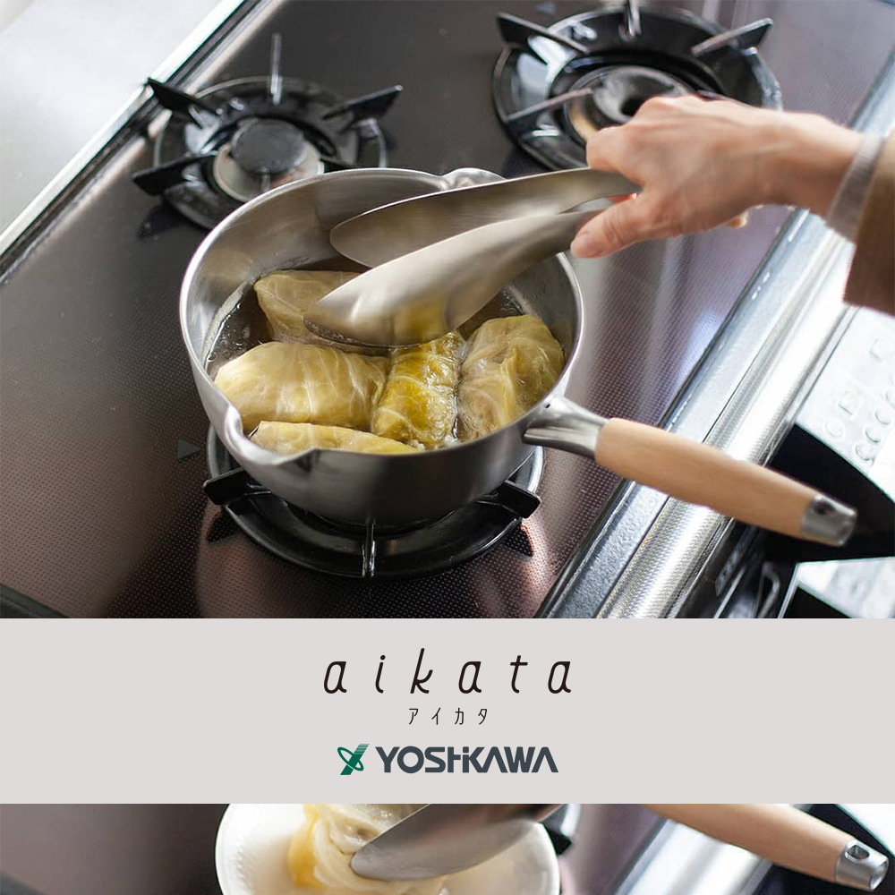 【YOSHIKAWA吉川】aikata不鏽鋼18-8多功能料理夾PD3006 日本製, , large