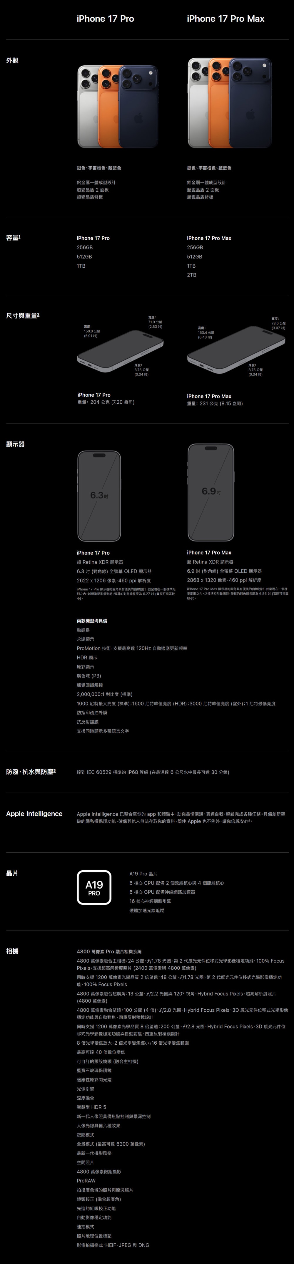 APPLE iPhone 17 Pro 1TB 5G 6.3吋 智慧型手機 _ 台灣公司貨 ＋ (螢幕寶貼 & 手機背套), , large