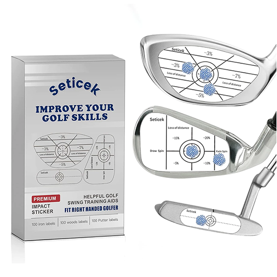 Seticek Golf Impact Tape – 300 Stickers for Woods, Irons & Putters, , large