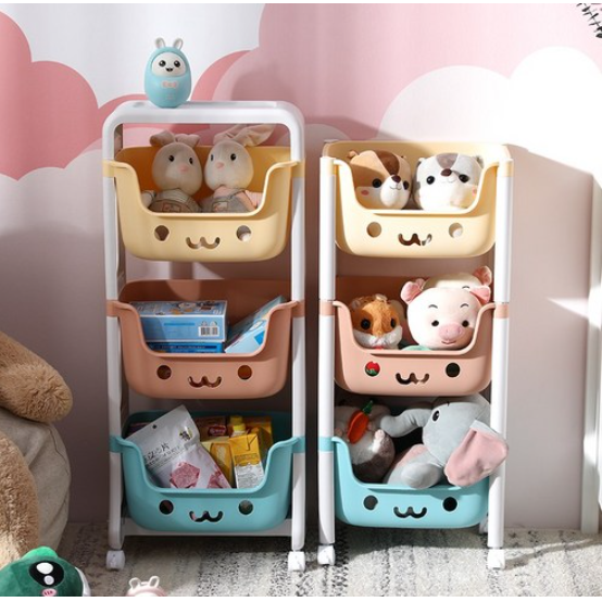Children's toy storage rack, four layers, , large