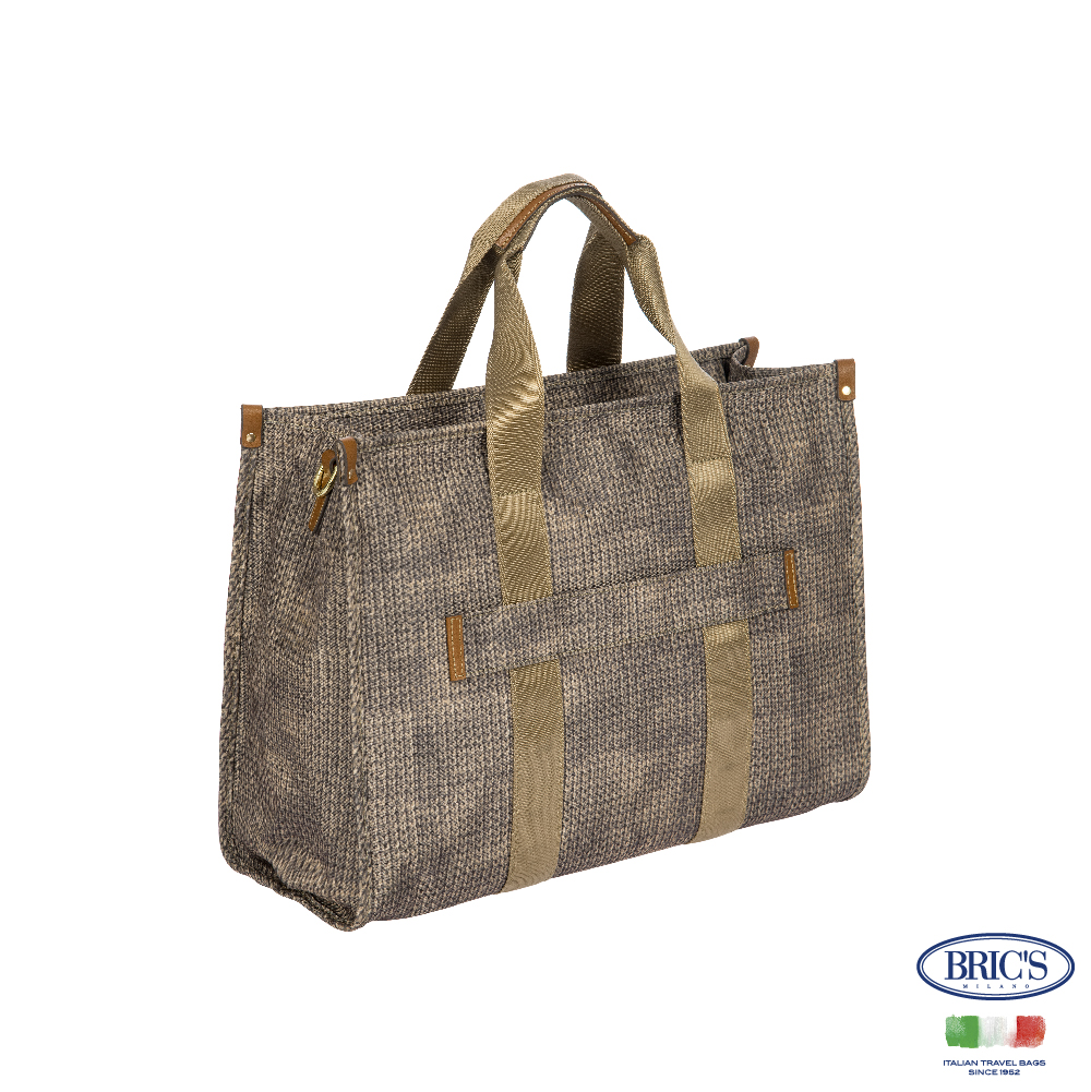 【Bric's】 X-collection 歌劇院托特包(M) BXG45852 - 混羊毛堅果色, , large