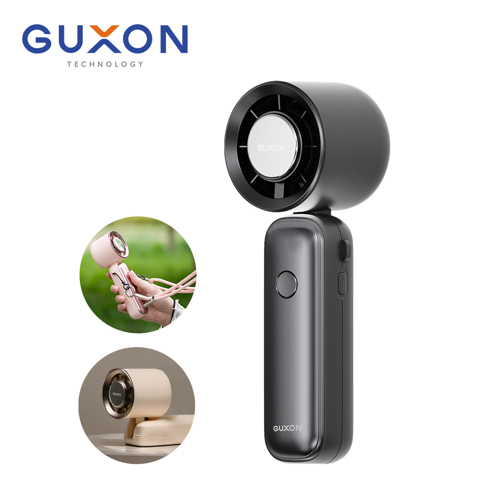 GUXON Ice-Cool Foldable Handheld Fan GXFAN01 - Black, , large