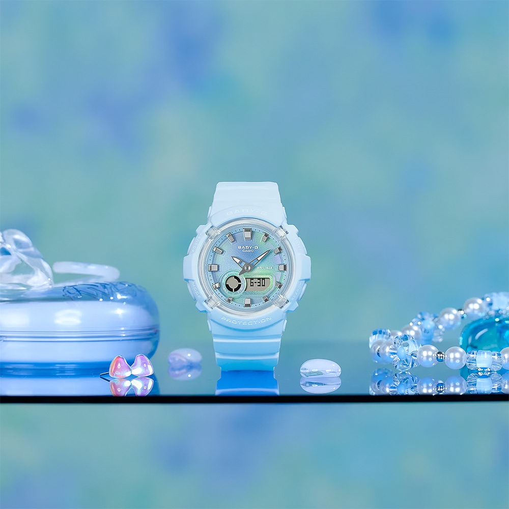 CASIO 卡西歐 BABY-G 扎染圖案雙顯手錶 BGA-280TD-2A, , large