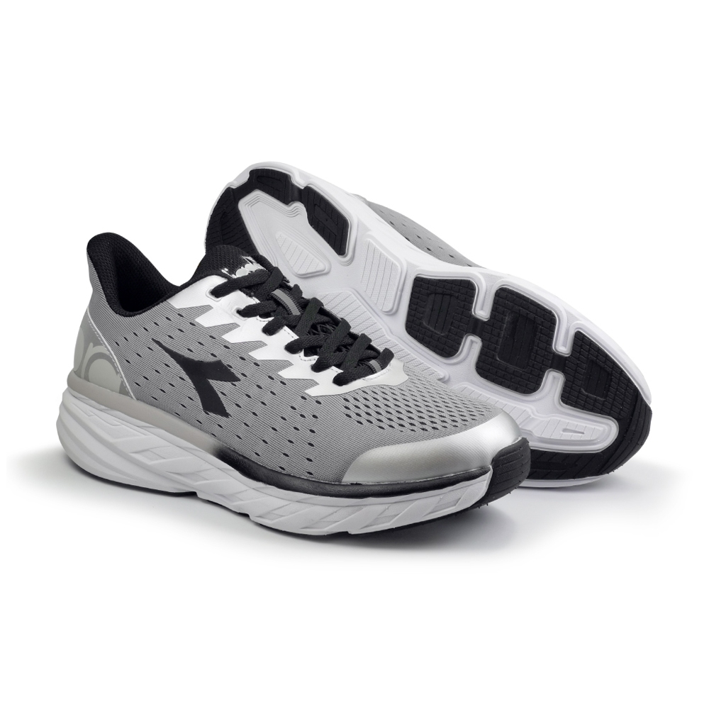 DIADORA迪亞多那 寬楦專業慢跑鞋 男運動鞋 男鞋 寬楦 寬腳板 康特杯 吸震 厚底 緩震 高彈 耐穿 止滑 灰 藍, , large